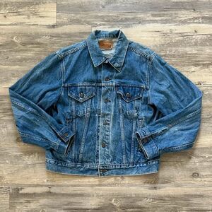 Vintage 70s Levi's Type 3 #52 Stamp Denim Trucker Jean Jacket Size Large